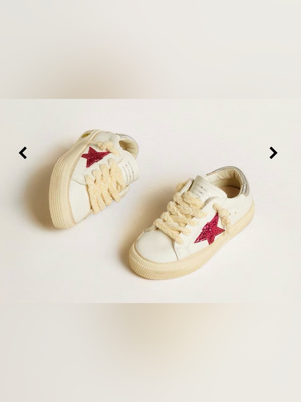 Golden Goose May Young with fuchsia glitter star and metallic leather heel tab - Picture 2 of 16